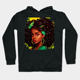 Black Queen History Month Afro American Pride Hoodie